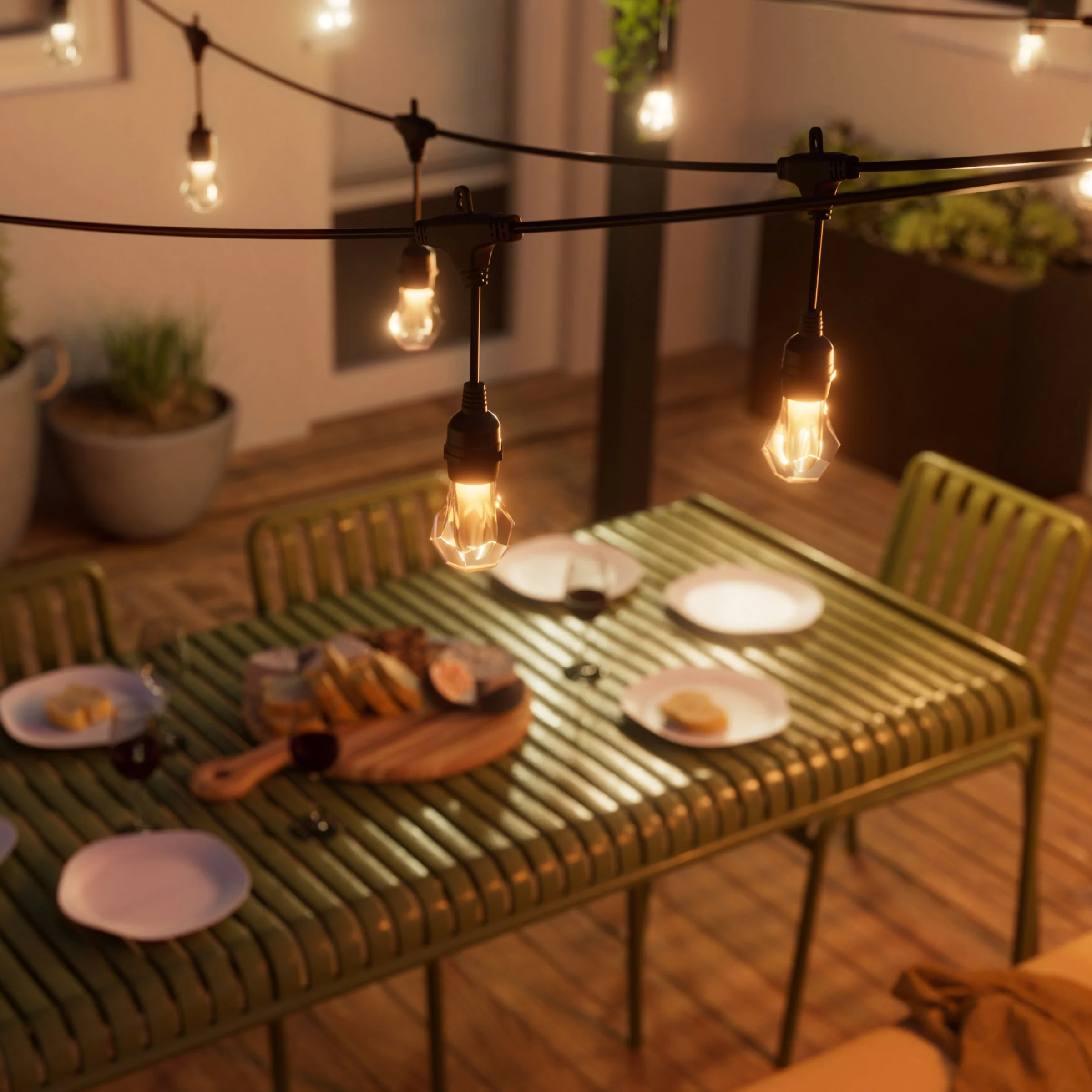 Matter Smart Multicolor Outdoor String Lights Smarter Kit 98ft (30m) - Image 5