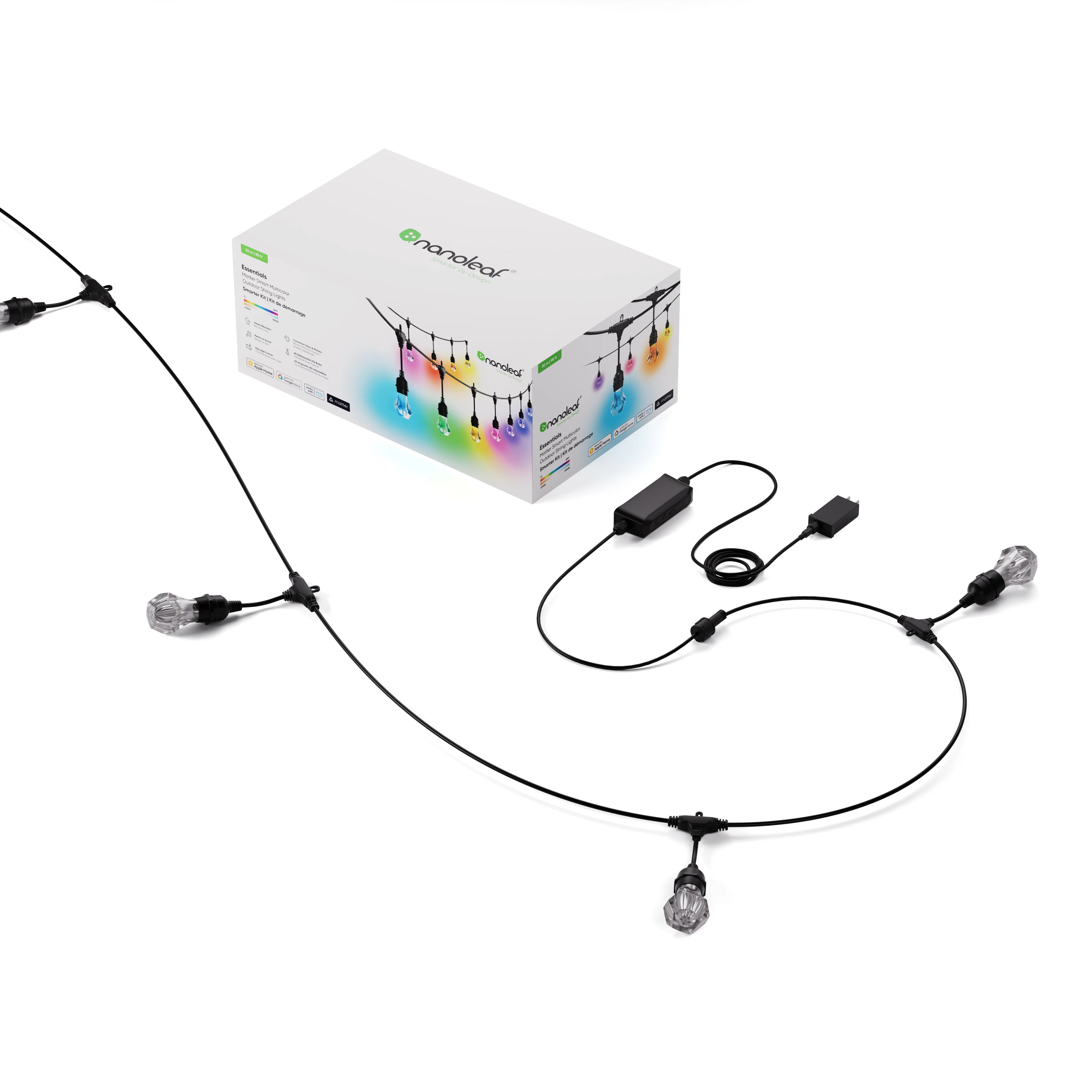 Matter Smart Multicolor Outdoor String Lights Smarter Kit 98ft (30m) - Image 7